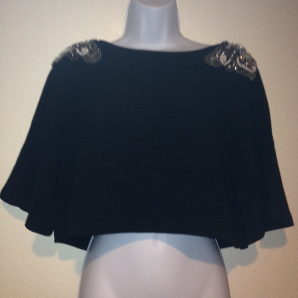 English Rose Black Top
